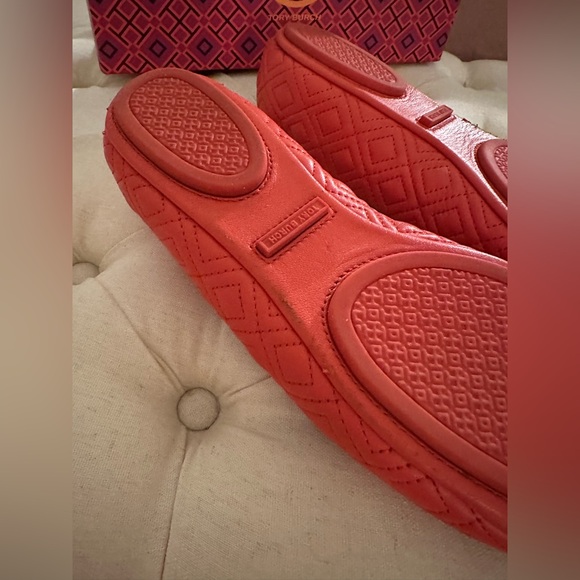 Tory Burch Minnie Quilted Travel Ballet Flat 7.5 Bright Samba/Gold - Picture 6 of 9